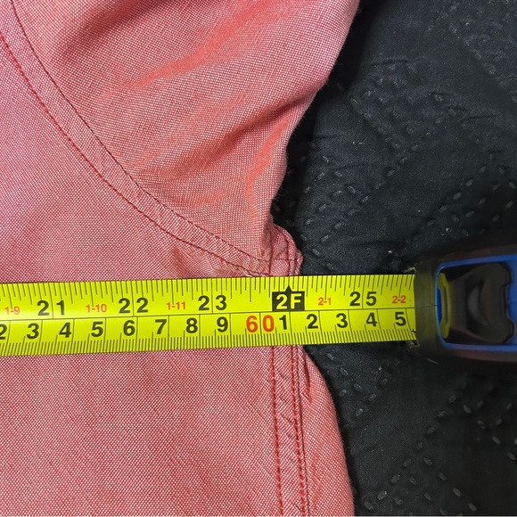 Bonita Men’s XL Long Sleeve Button Up Dress Shirt Red/Salmon yachting Nautical - Picture 5 of 13